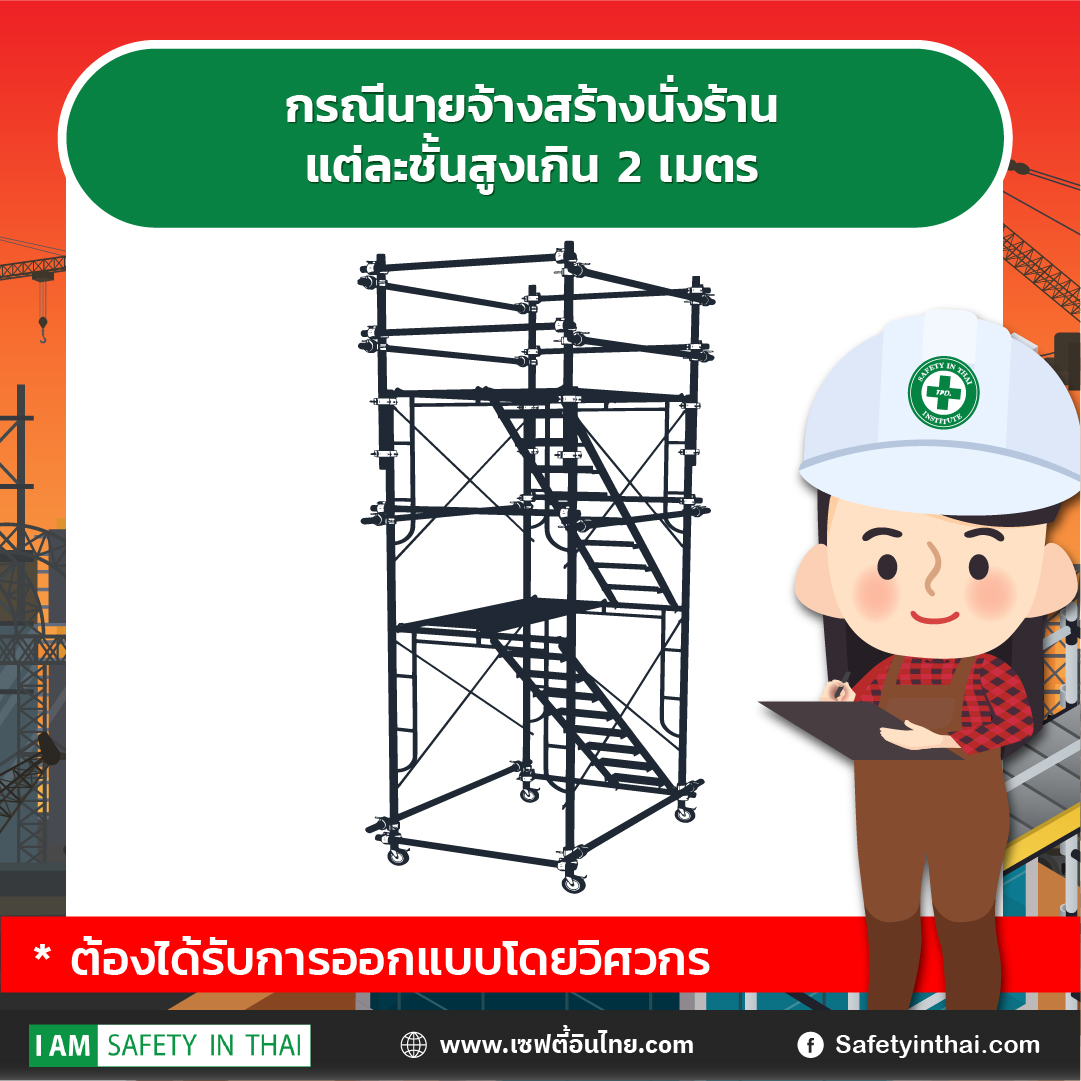 ประกาศกรมสวัสดิการและคุ้มครองแรงงาน เรื่อง หลักเกณฑ์ วิธีการ และเงื่อนไขการคำนวณออกแบบและควบคุมการใช้นั่งร้านโดยวิศวกร